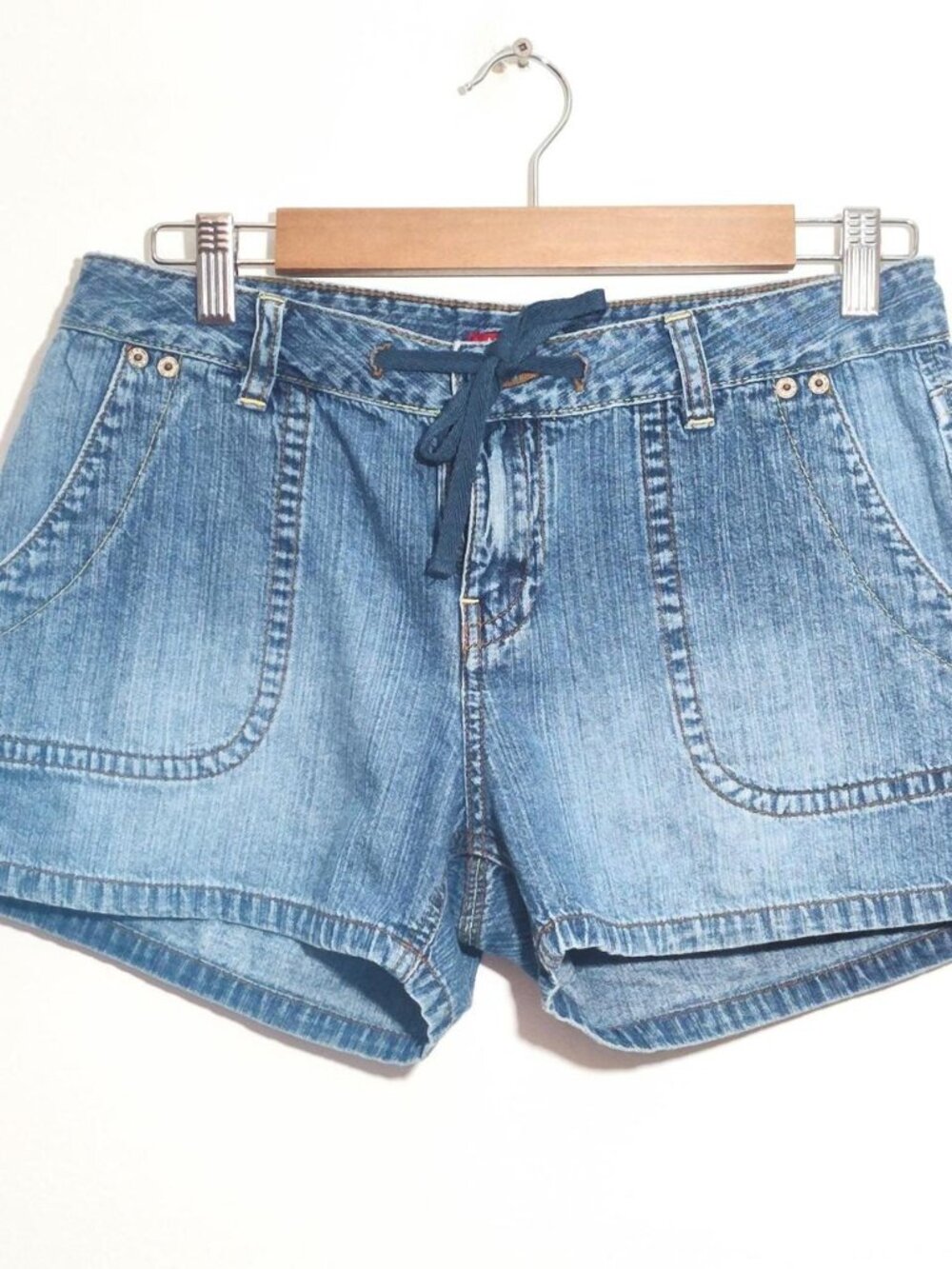 Union Bay blue denim shorts with drawstring waist 7